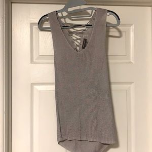 Gray sweater tank